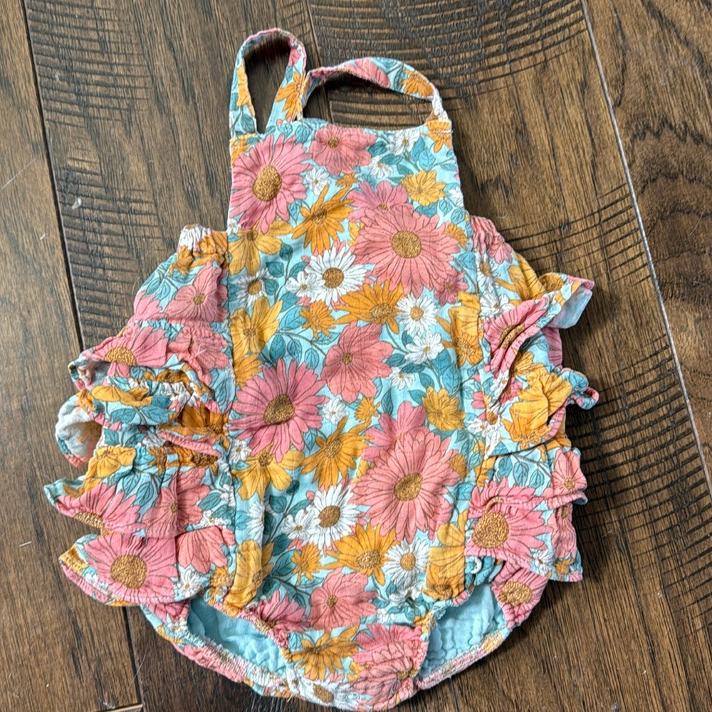 Tulabee floral ruffle Romper
